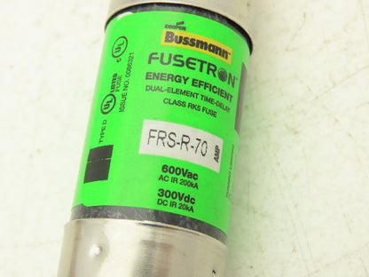 Bussmann FRS-R-70 Fusetron Dual Element Time Delay Fuse 70A 600V Lot of 4