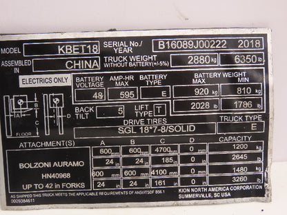 SME E00IV300B31 Forklift DC Motor Speed Controller 36/48V Off Baoli KBET18