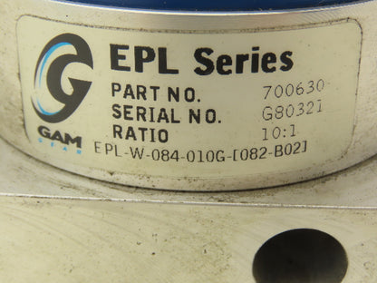 GAM EPL-W-084-010G-082-B02 Planetary Servo Gearbox 10:1 Ratio Inline Reducer