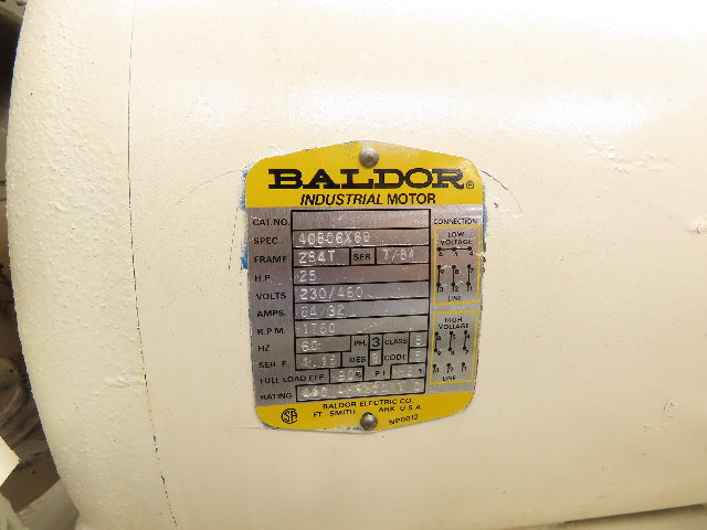Kellogg DB462 Piston Air Compressor Pump 107CFM 175PSI 25Hp 230/460V 120G Tank