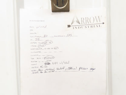Kellogg DB462 Piston Air Compressor Pump 107CFM 175PSI 25Hp 230/460V 120G Tank