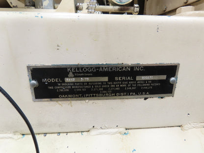 Kellogg DB462 Piston Air Compressor Pump 107CFM 175PSI 25Hp 230/460V 120G Tank