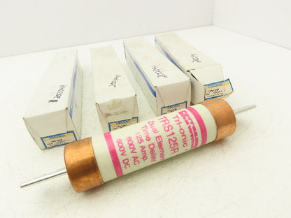 Ferraz Shawmut TRS125R Tri-onic Fuse 125A 600V Dual Element Time Delay Lot of 4