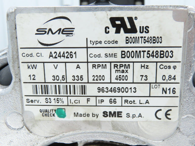 Baoli B00MT548B03 Forklift Hydraulic Motor 48V 12kW & SME Pump Off KBET18