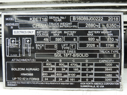Baoli B00MT548B03 Forklift Hydraulic Motor 48V 12kW & SME Pump Off KBET18
