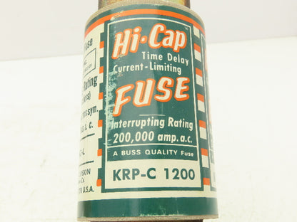 Bussmann KRP-C 1200 Hi-Cap Fuse 1200 A 600 VAC Low Peak Time Delay Class L