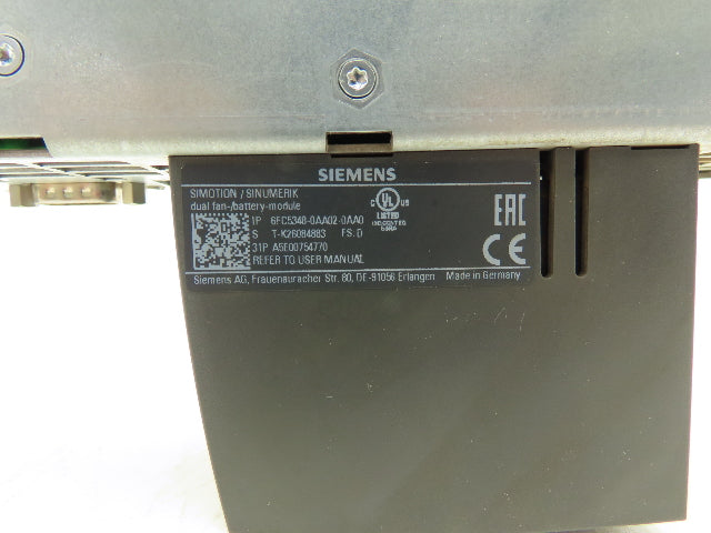 Siemens 6FC5372-0AA30-0AB0 SINUMERIK 840D Controller 720.3B w/PLC 317-3 PN/DP