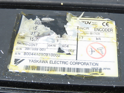 Yaskawa SGMGH-1EDCA61 AC Servo Motor 15kw 1500 RPM 400VAC  Encoder UTSIH-B17CK
