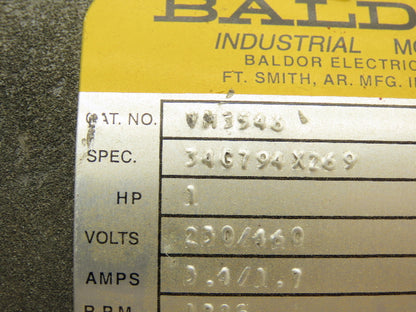 Baldor VM3546 AC Motor 1Hp 1725 RPM 230/460V 3PH 56C TEFC 5/8"Shaft