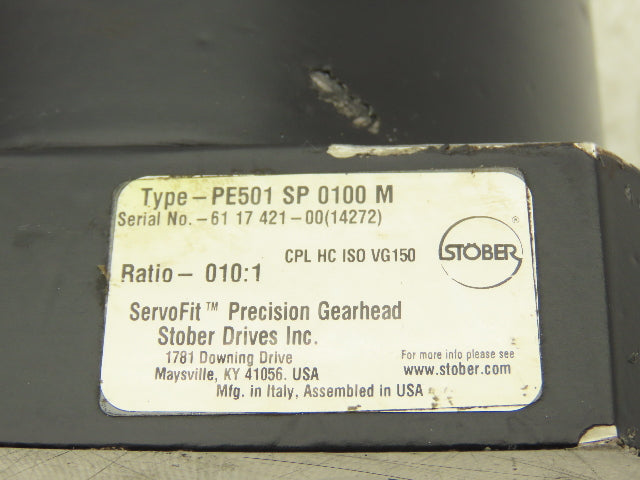 Stober PE501 SP 0100 M ServoFit Planetary Gearbox 10:1 Gearhead Reducer