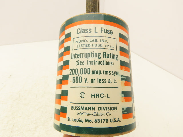 Bussmann KRP-C 1600 Hi-Cap 1600A Fuse Time Delay Current Limiting 600V