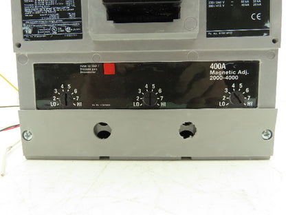 Siemens JXD63B400 Circuit Breaker 400A 3 Pole 3PH 600V Type JXD6-A Magnetic Adj