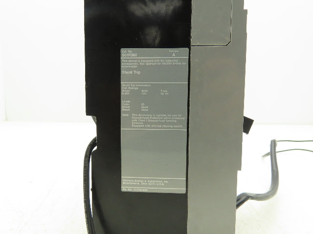 Siemens FXD63B250 Sentron Circuit Breaker 250A 3 Pole 600V FXD6-A Magnetic Adj