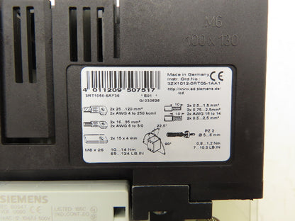 Siemens 3RT1056-6AF36 Motor Starter Contactor 185A 400VAC 120V Coil 3P 2NO+2NC