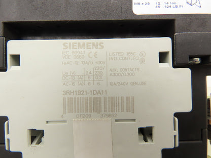 Siemens 3RT1056-6AF36 Motor Starter Contactor 185A 400VAC 120V Coil 3P 2NO+2NC