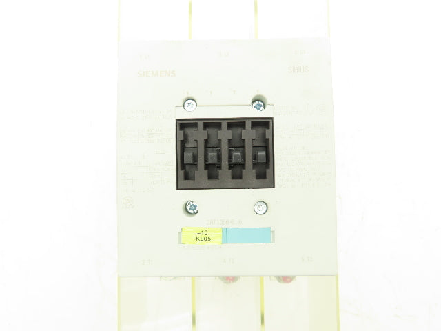 Siemens 3RT1056-6AF36 Motor Starter Contactor 185A 400VAC 120V Coil 3P 2NO+2NC