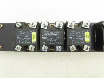 Crydom H12WD4890 Nine Solid State Relay Assembly w/Heat Sink 240 VAC 90Amp