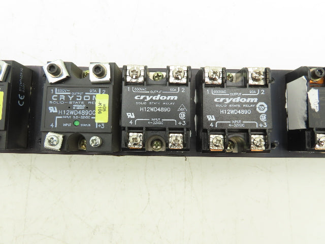 Crydom H12WD4890 Nine Solid State Relay Assembly w/Heat Sink 240 VAC 90Amp