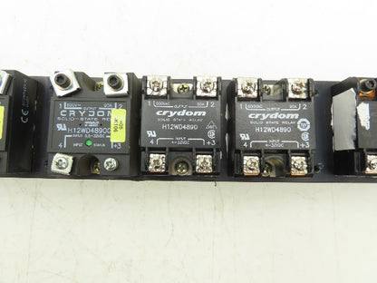 Crydom H12WD4890 Nine Solid State Relay Assembly w/Heat Sink 240 VAC 90Amp