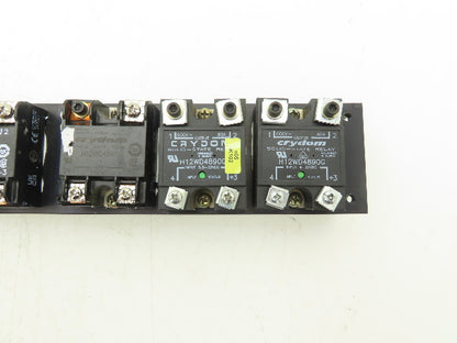 Crydom H12WD4890 Nine Solid State Relay Assembly w/Heat Sink 240 VAC 90Amp