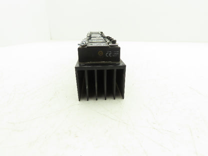 Crydom H12WD4890 Nine Solid State Relay Assembly w/Heat Sink 240 VAC 90Amp
