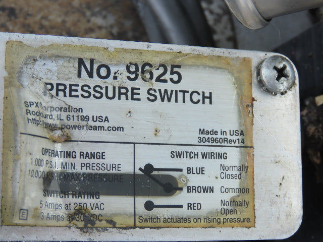 SPX Hytec 100888 Model B Hydraulic Power Unit Workholding Pump 2.5gal Tank 115V