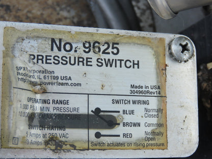 SPX Hytec 100888 Model B Hydraulic Power Unit Workholding Pump 2.5gal Tank 115V