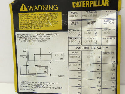 Caterpillar 211298BA Forklift Hydraulic Manifold Block Removed From NRR40