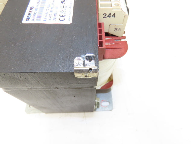 Siemens Single Phase Transformer 1.6/7.3kVa 208-550V Pri 115/230V Sec 1,6kVa