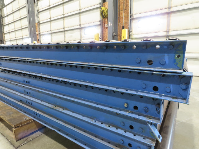 34" Gravity Conveyor 2.5" Roller 31"BF 6-Sections 50'L 16.5"-23.5"H Legs