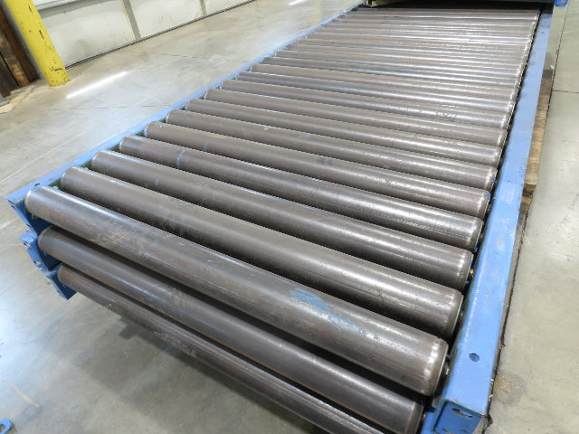 34" Gravity Conveyor 2.5" Roller 31"BF 6-Sections 50'L 16.5"-23.5"H Legs