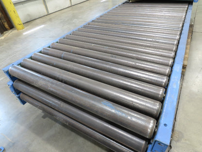 34" Gravity Conveyor 2.5" Roller 31"BF 6-Sections 50'L 16.5"-23.5"H Legs