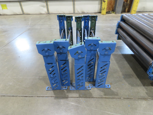 34" Gravity Conveyor 2.5" Roller 31"BF 6-Sections 50'L 16.5"-23.5"H Legs