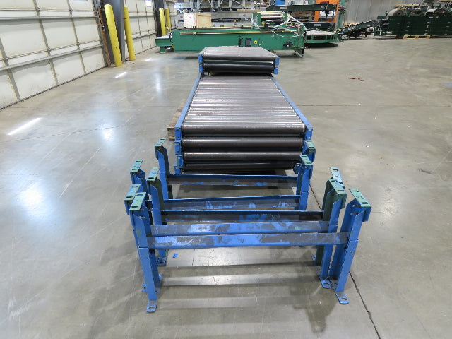 34" Gravity Conveyor 2.5" Roller 31"BF 6-Sections 50'L 16.5"-23.5"H Legs