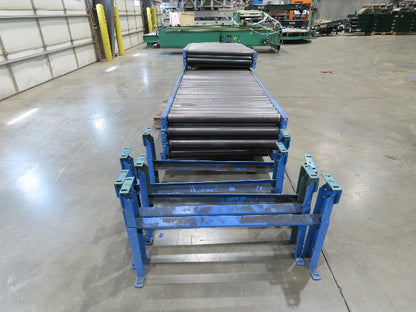34" Gravity Conveyor 2.5" Roller 31"BF 6-Sections 50'L 16.5"-23.5"H Legs