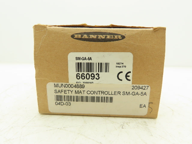 Banner Engineering SM-GA-5A Safety Relay for Safety Mats 115VAC or 12/24VDC 4NO