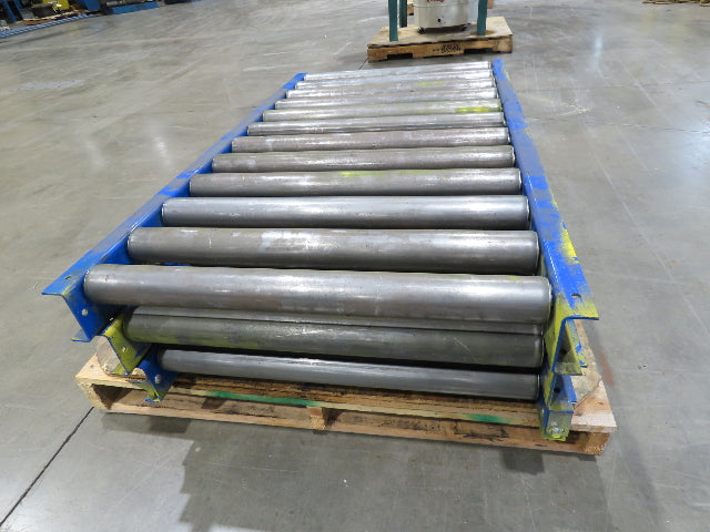 Lewco 30"W x 54"L Gravity Conveyor 2.5" Roller 27"BF 3-Sections 13' 6"Length