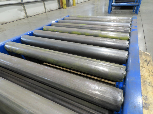 Lewco 30"W x 54"L Gravity Conveyor 2.5" Roller 27"BF 3-Sections 13' 6"Length
