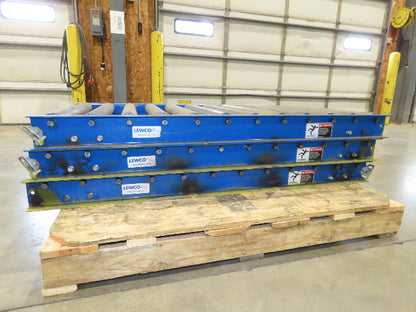 Lewco 30"W x 54"L Gravity Conveyor 2.5" Roller 27"BF 3-Sections 13' 6"Length