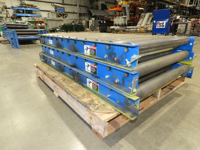 Lewco 30"W x 54"L Gravity Conveyor 2.5" Roller 27"BF 3-Sections 13' 6"Length