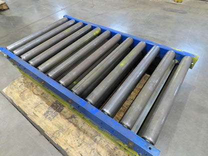 Lewco 30"W x 54"L Gravity Conveyor 2.5" Roller 27"BF 3-Sections 13' 6"Length