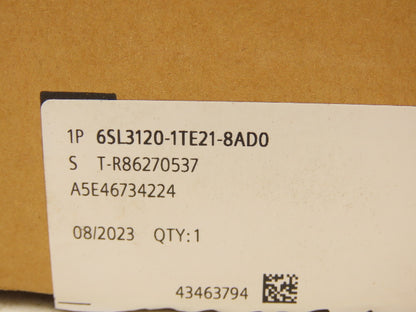 Siemens 6SL3120-1TE21-8AD0 SINAMICS Servo Drive Single Motor Module 400V 3Ph 18A