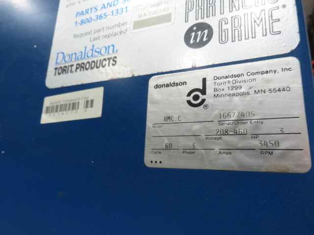 Donaldson DMC-C Torit Dryflo Mist Dust Collector 1070 CFM 3HP 230/460V 3PH