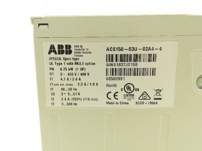 ABB ACS150-03U-02A4-4 Micro Variable Frequency Drive 480V 4.1A 1HP