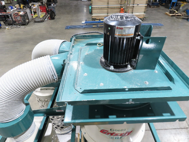Grizzly G0601 Cyclone Dust Collector Dual Bag Filter 5Hp 3PH 2184 CFM 55Gal