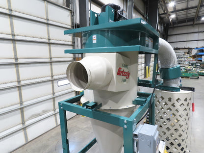 Grizzly G0601 Cyclone Dust Collector Dual Bag Filter 5Hp 3PH 2184 CFM 55Gal