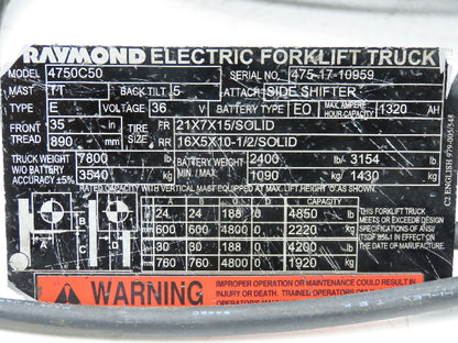 Raymond Forklift Front Dual Wheel Drive Axle & Motor Assembly 6-Lug Off 4750C50