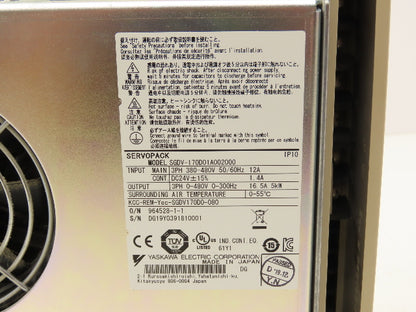 Yaskawa SGDV-170D01A002000 SERVOPACK Drive Controller Module 5kW 480V 3Ph