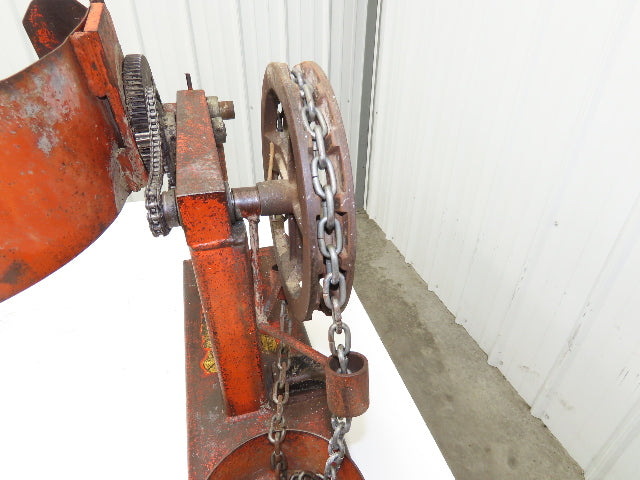 Wesco Drum Lifter 1400 lb 55 gal Barrel Fork Pockets Chain Wheel Tipper