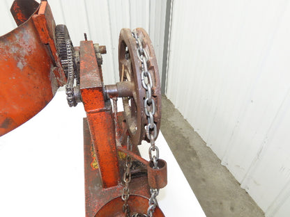 Wesco Drum Lifter 1400 lb 55 gal Barrel Fork Pockets Chain Wheel Tipper
